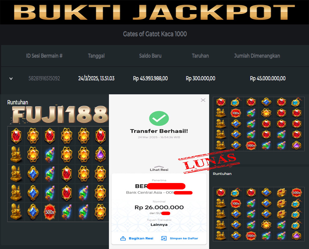 Bukti Kemenangan Gate of Gatot Kaca 1000