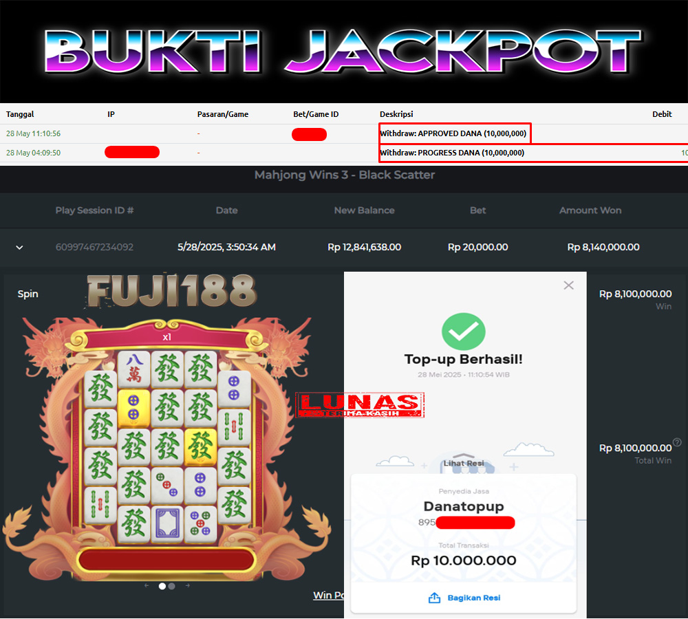 Bukti Kemenangan Black Scatter