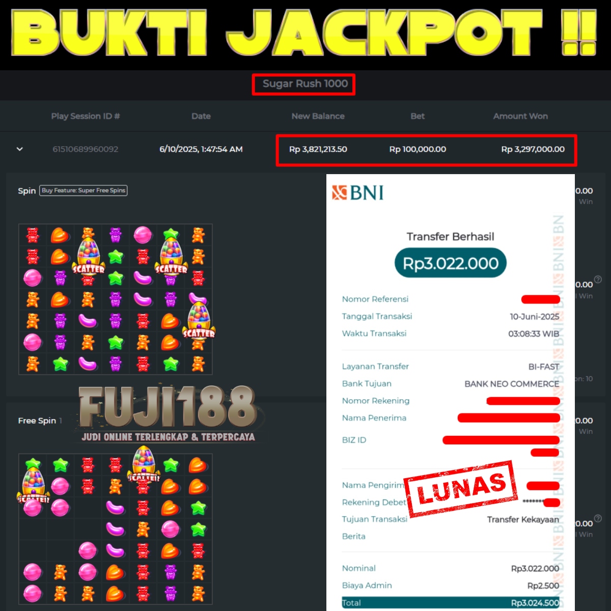 Bukti Kemenangan SUGAR RUSH 1000 – PRAGMATIC PLAY