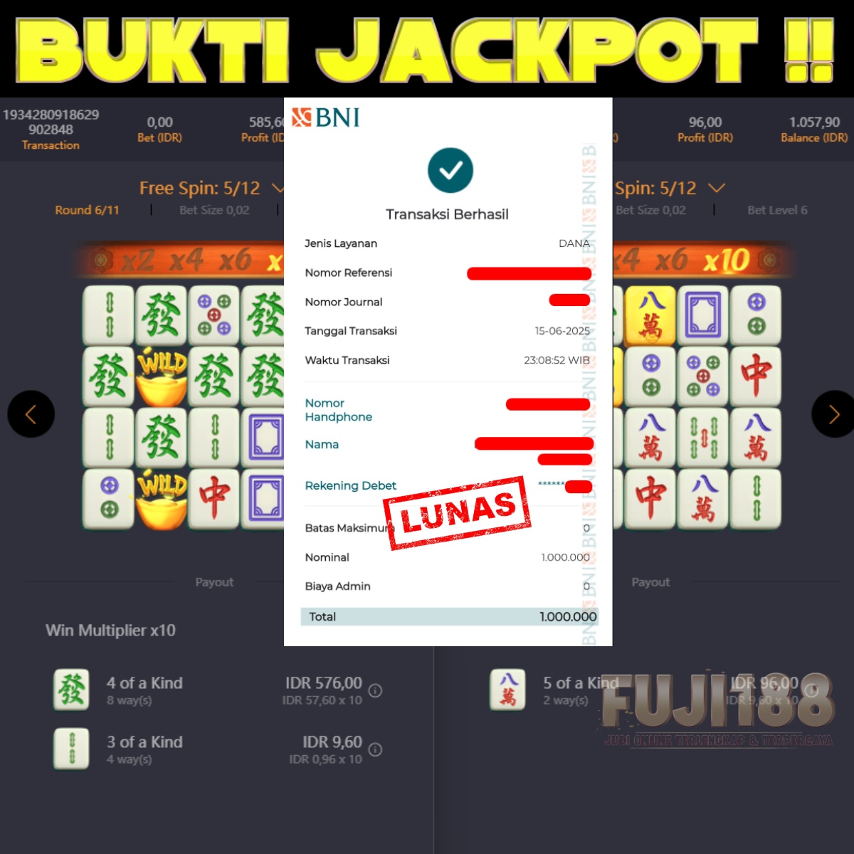 Bukti Kemenangan MAHJONG WAYS 2 – PG SOFT