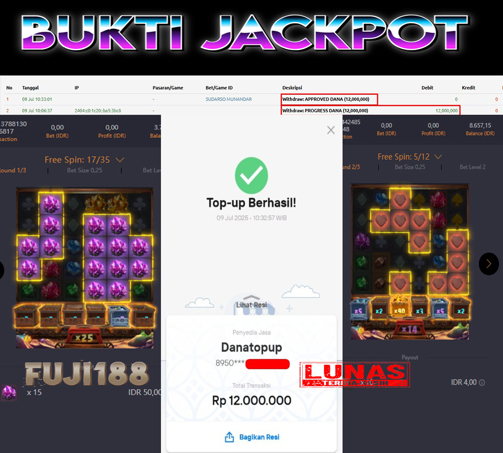 Bukti Kemenangan GEM STONE GOLD