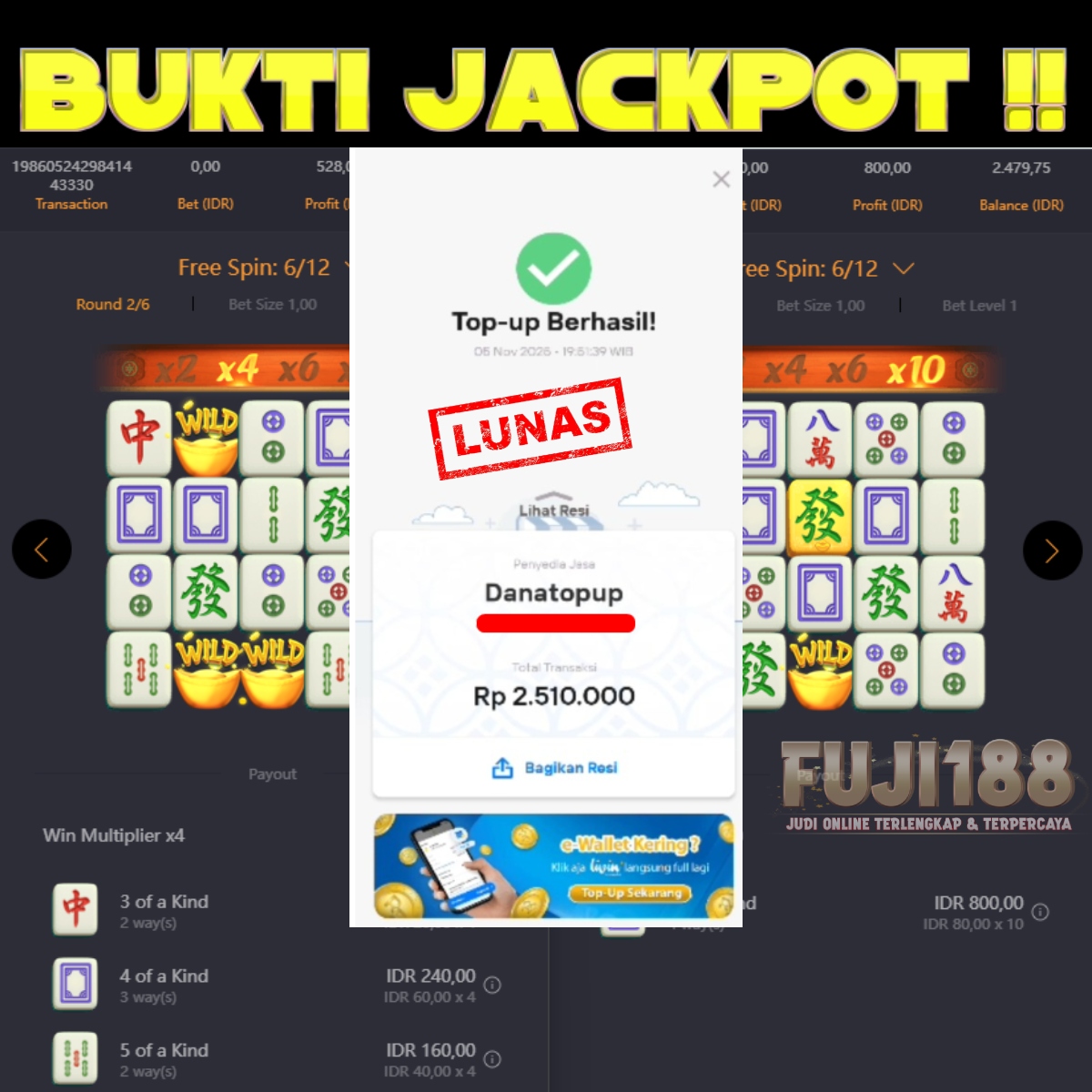 Bukti Kemenangan MAHJONG WAYS