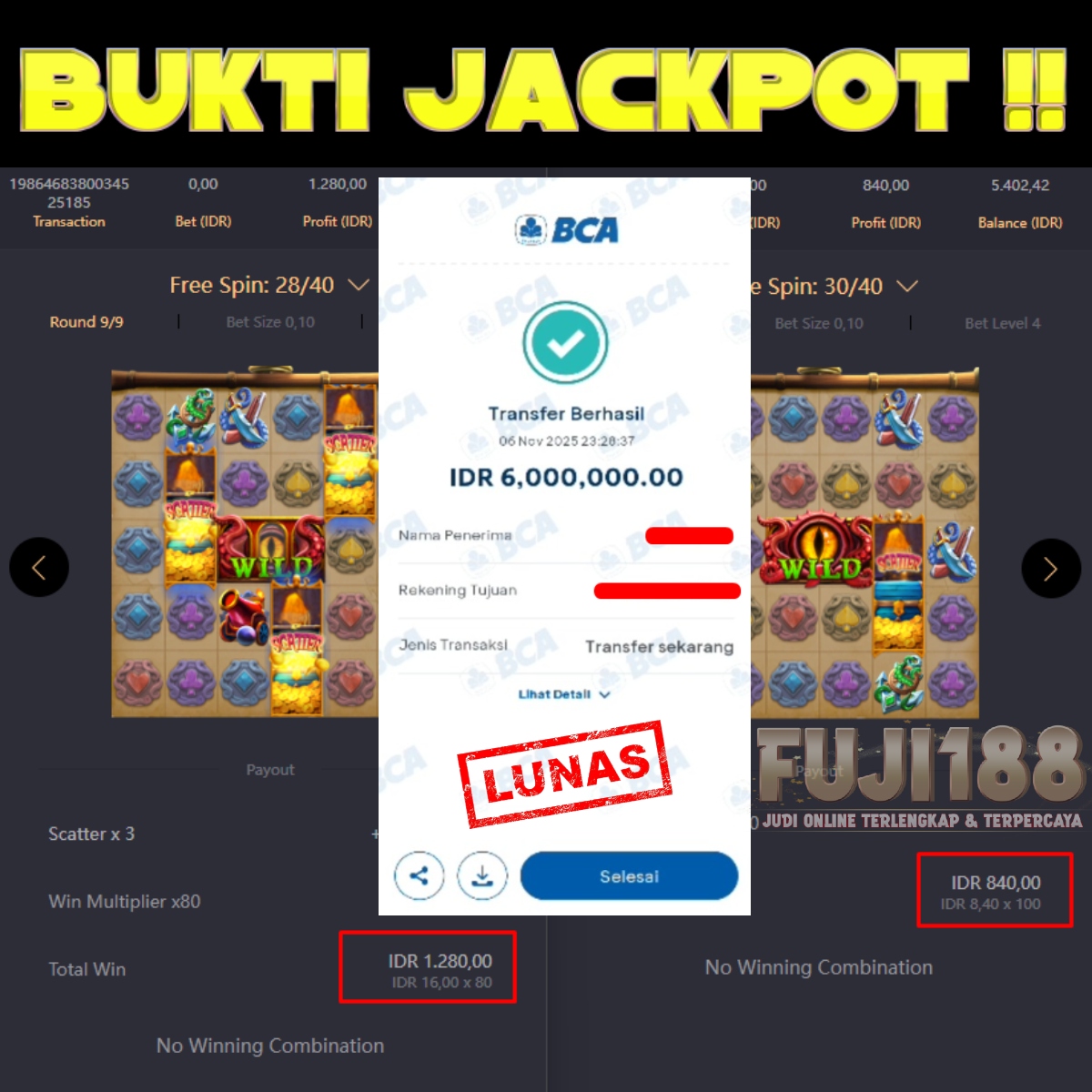 Bukti Kemenangan KRAKEN GOLD RUSH