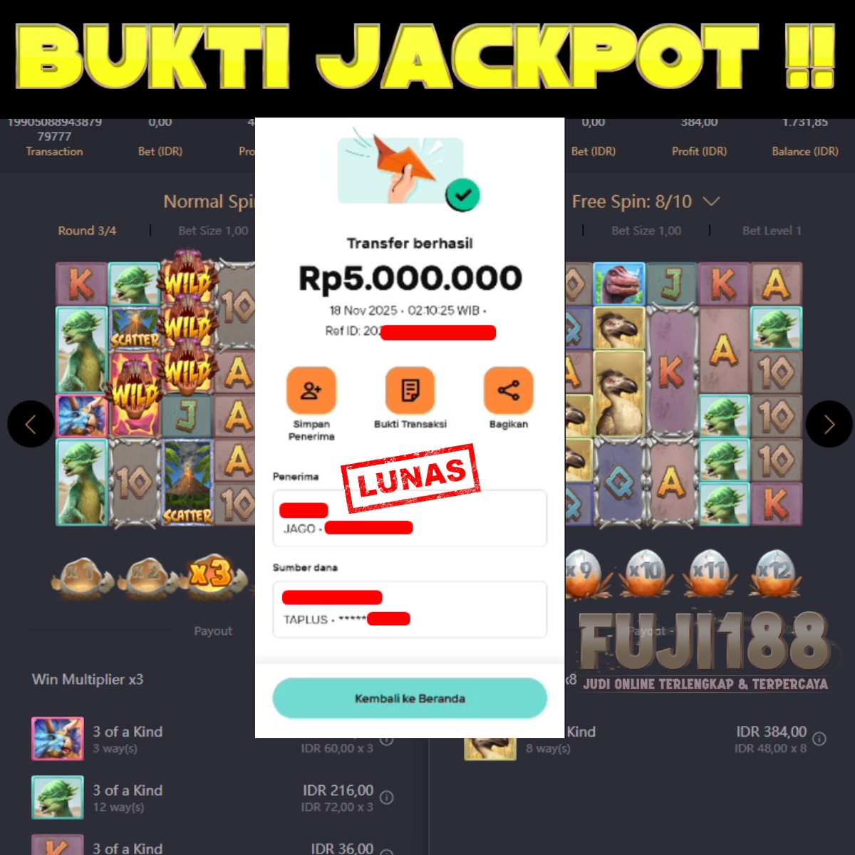 Bukti Kemenangan JURASIC KDM