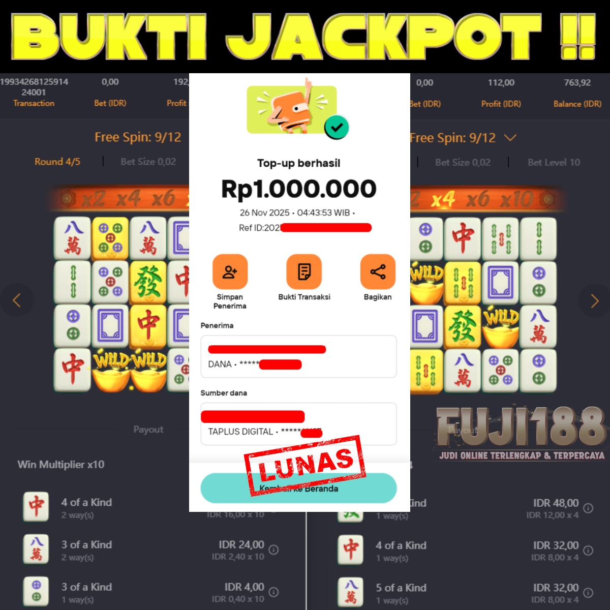 Bukti Kemenangan MAHJONG WAYS