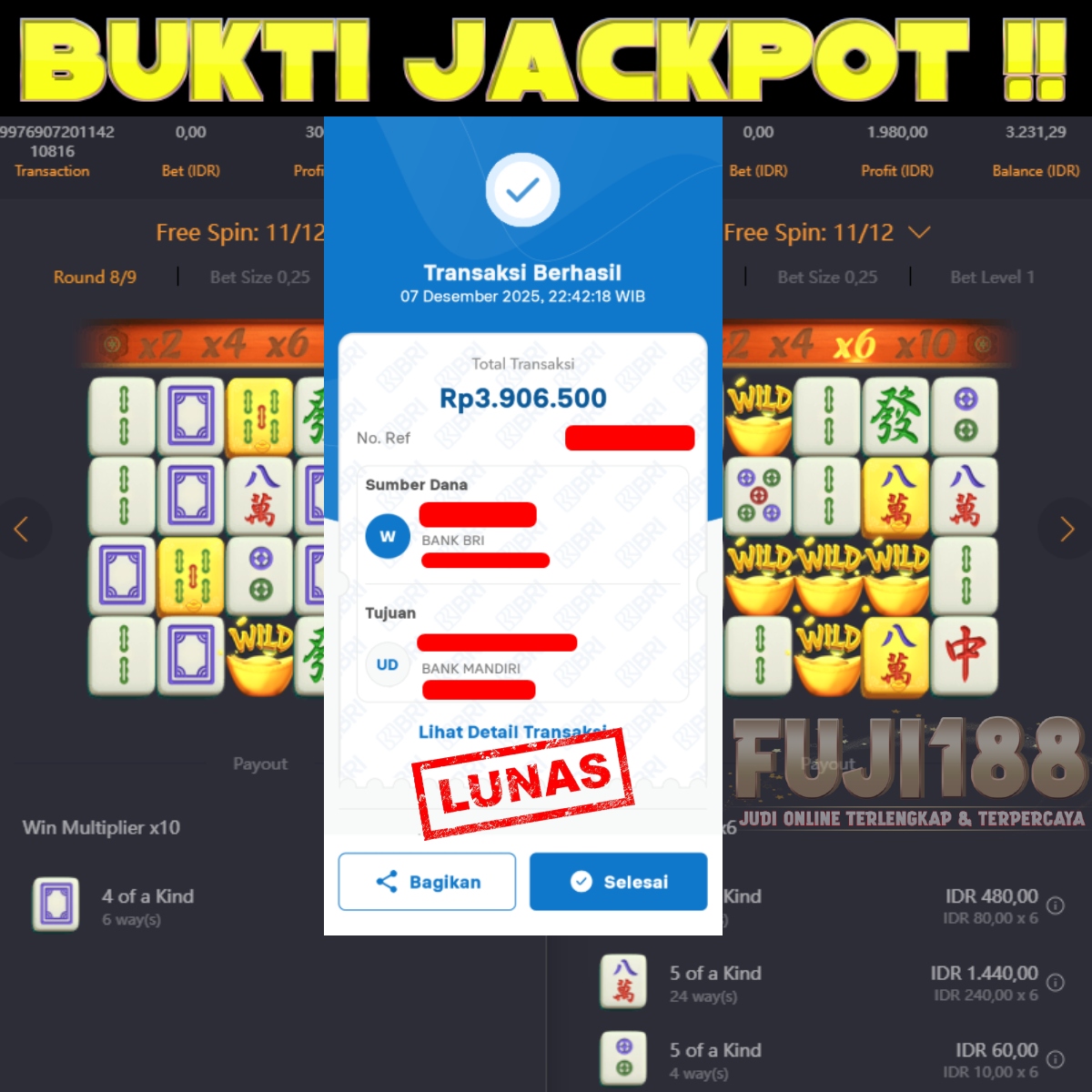 Bukti Kemenangan MAHJONG WAYS – PG SOFT