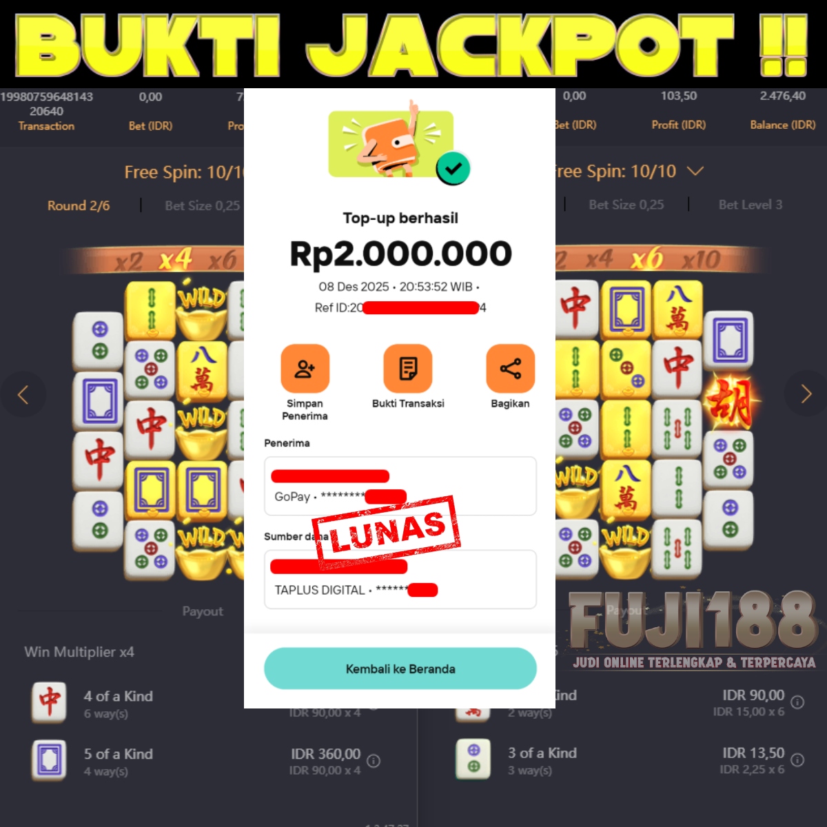 Bukti Kemenangan MAHJONG WAYS 2 – PG SOFT