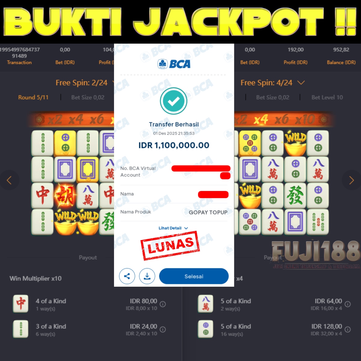 Bukti Kemenangan MAHJONG WAYS